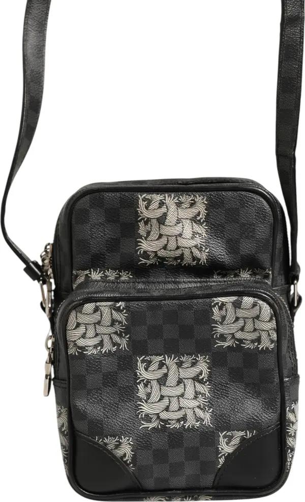 LOUIS VUITTON Black Damier Graphite Canvas Amazon Christopher Nemeth Shoulder Bag